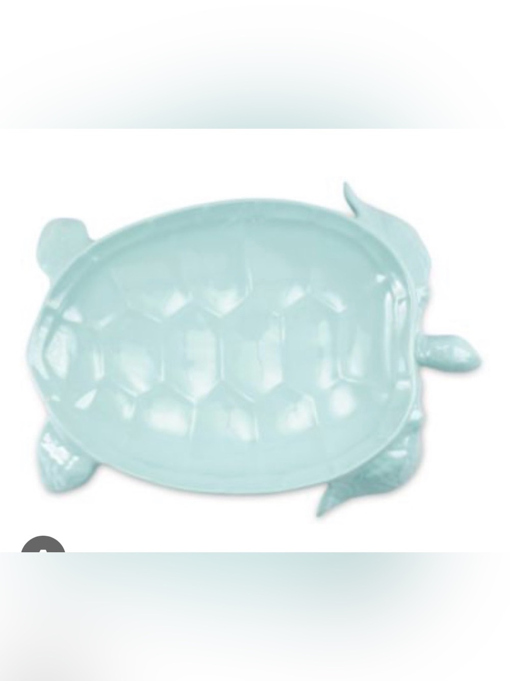 Vietri melamine incanto Sea Turtle Serving Platter in aqua